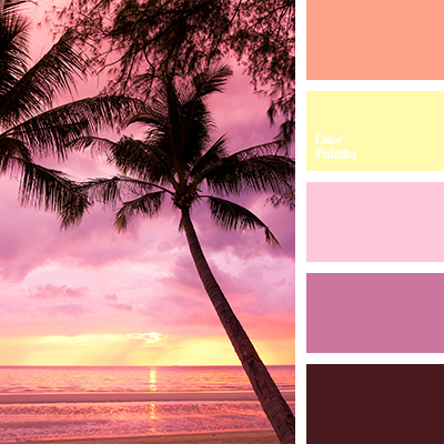 colors of pink sunset