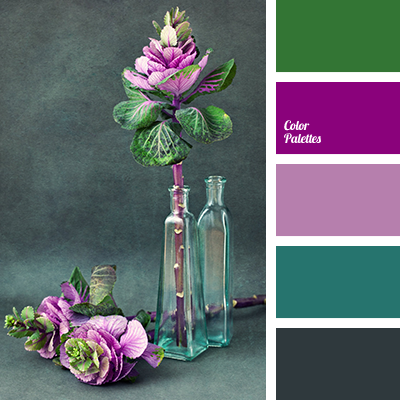 emerald green and violet