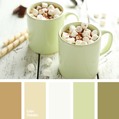White to Green Color Palette