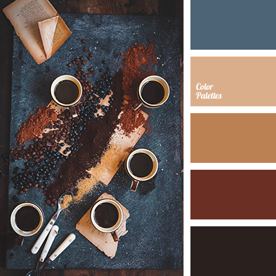 Shades of black to blue Color Palette